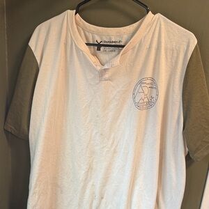 Dutch Bros White and Olive Short Sleeve Tee